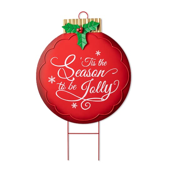 Glitzhome® 3ft. Large Metal Ornament Yard Stake